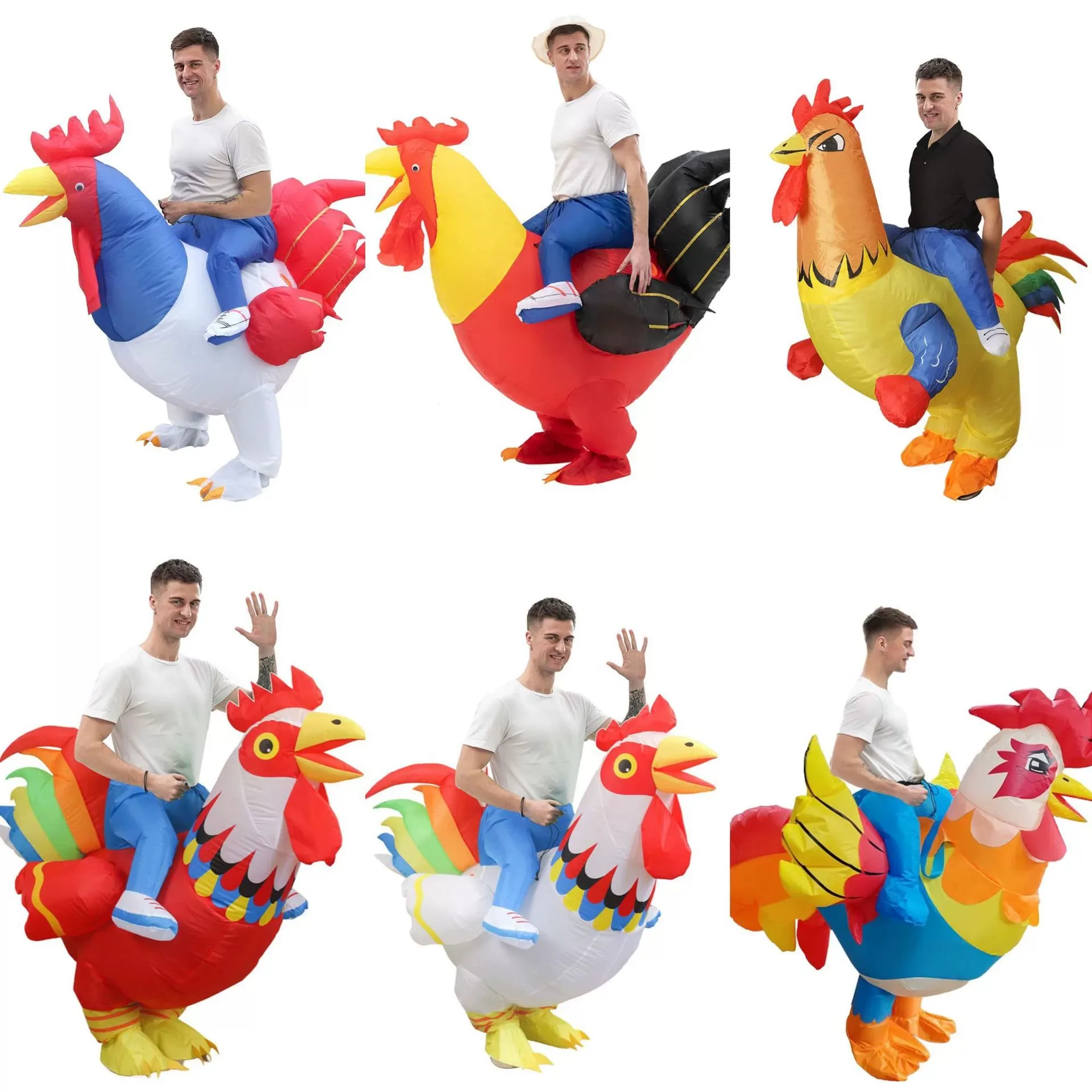 

Halloween Costume Colorful Rooster Inflatable Costume Holiday Party Cosplay Cosplay Props Animal Performance Costume