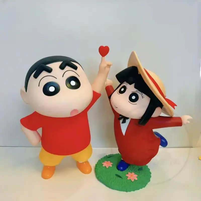 2024 New Love Crayon Shin-chan Xiao Ai Handmade With Lantern 37cm Pvc Model Doll Toy Cute Model Desktop Toys Christmas Gifts