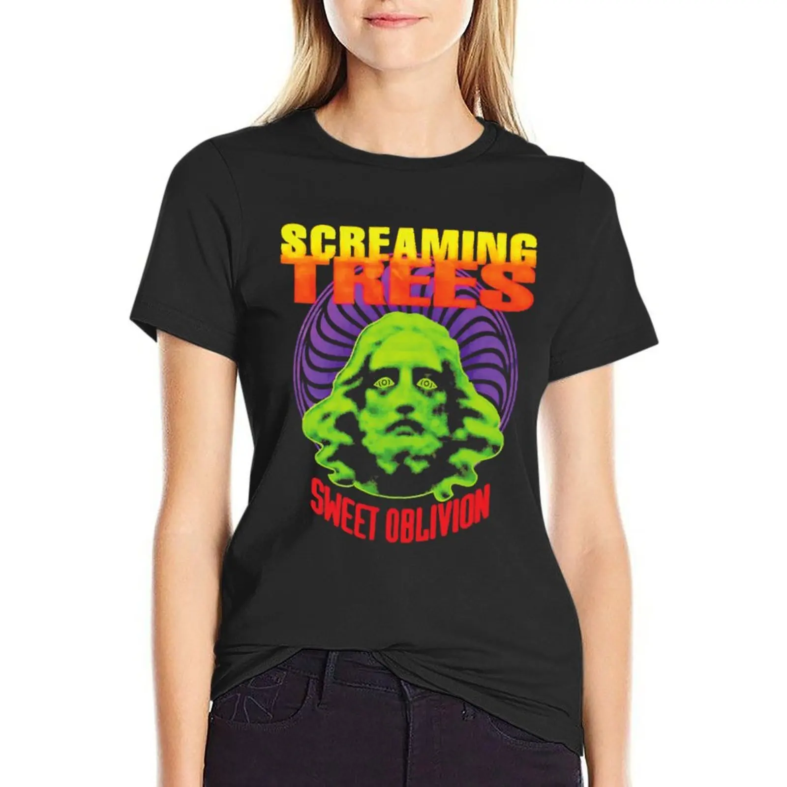 

Screaming Trees T-Shirt Blouse blanks oversized white t-shirt dress for Women sexy