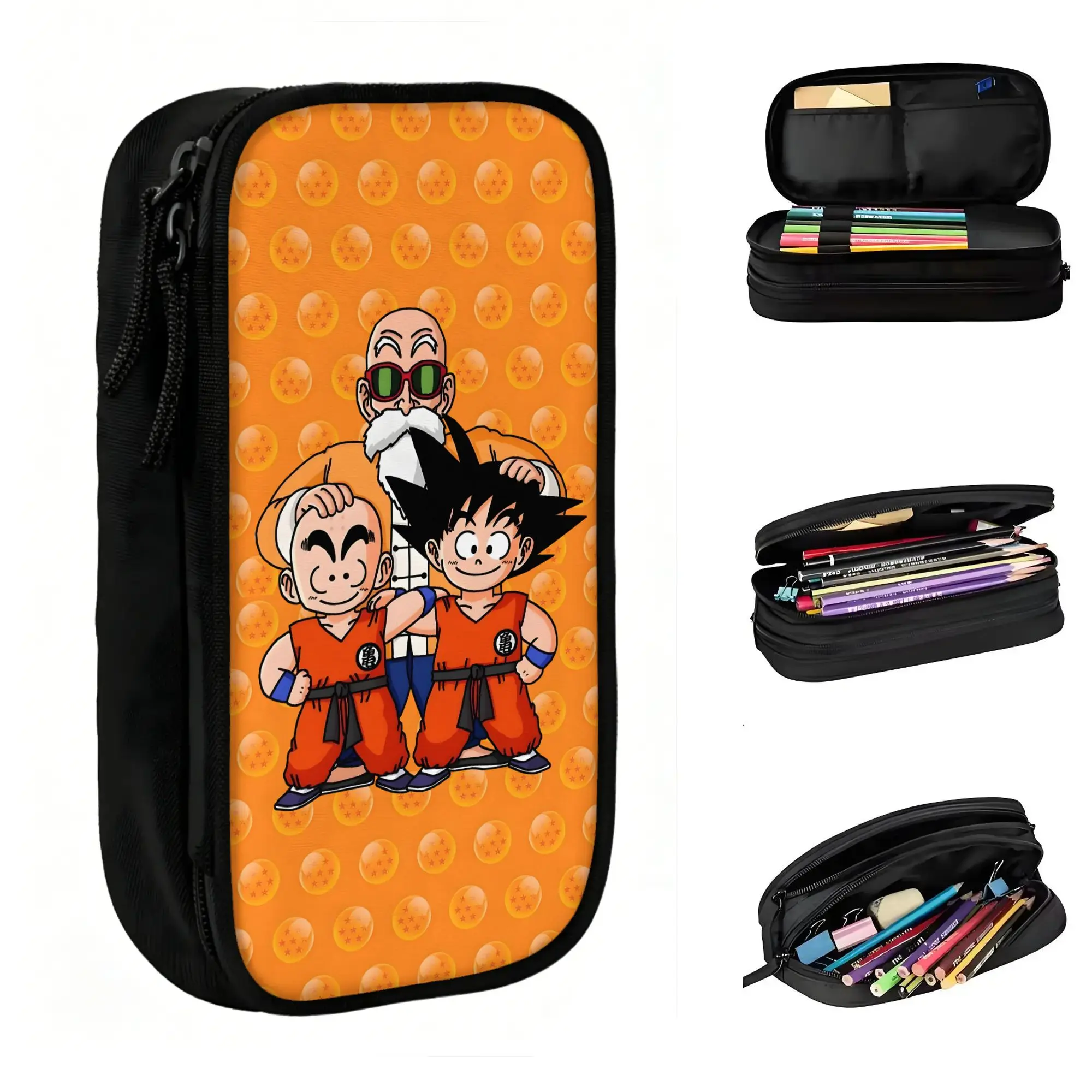 

Custom Goku Anime Korean Pencil Cases Girls Boys Large Capacity Cute Cartoon Pencil Box Students Stationery