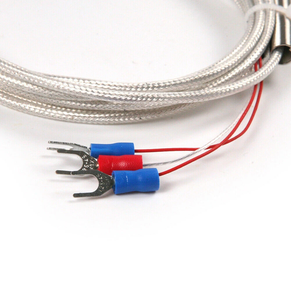 Pt100 Ohm Probe Sensor L 50mm PT NPT 1/2''  Thread W/ Insulation Wire Stainless Steel Probe Temperature Sensor Industrial