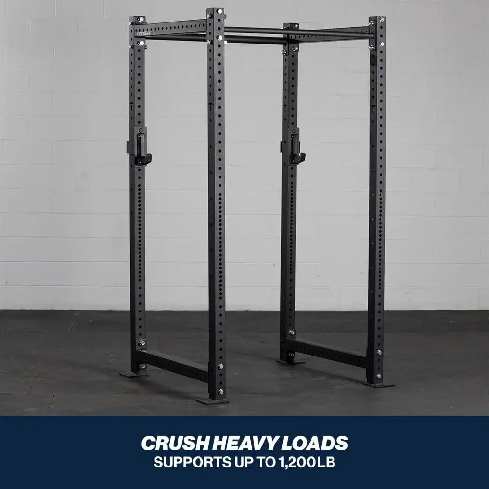3 x 3 Upright Power Rack with 1200 LB Capacity, J-Hooks, UHMW Liners, Bar Holder or Squat/Bench Press - view 4