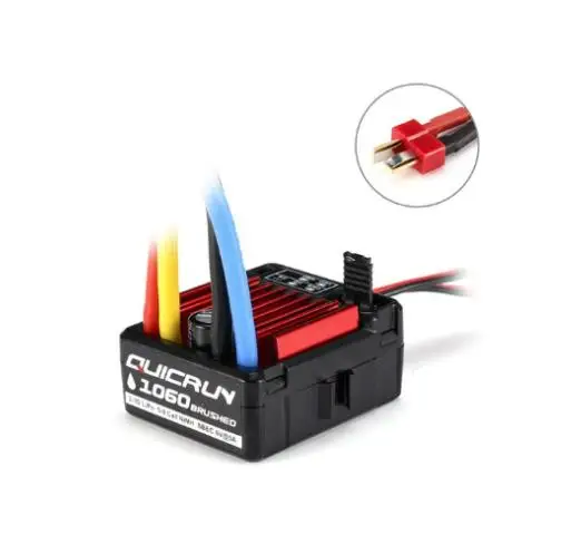 HobbyWing QuicRun 1060 V2 – Régulateur De Vitesse 60A Pour Voiture RC Brushed – Etanche Et Antidéflagrant – Adapté 1/18, 1/16 – Tourisme, Monstertruck, Camion