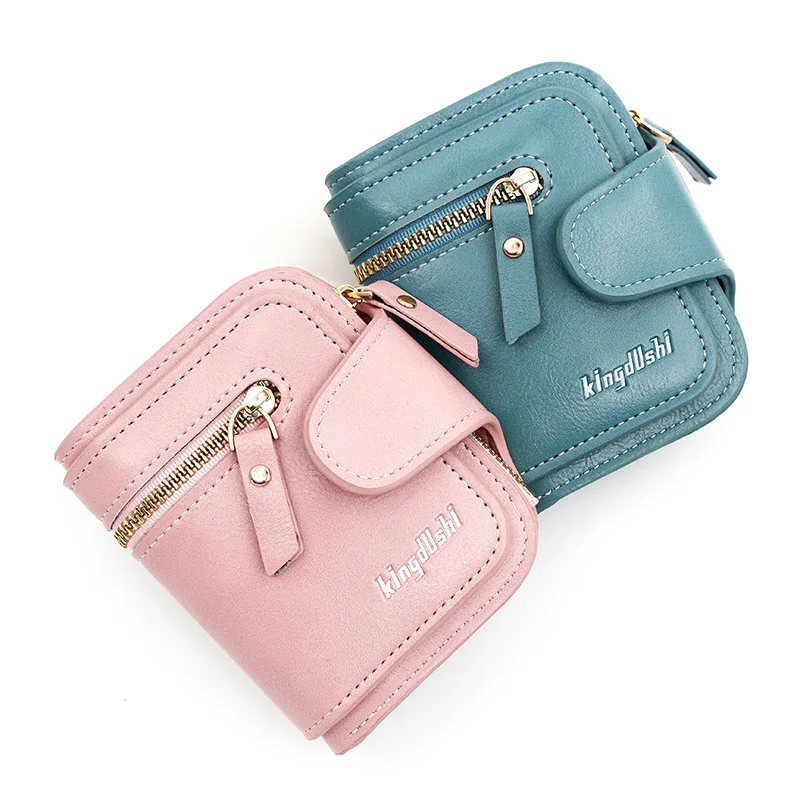 

Women's Short Wallet, Simple Hand, Multi-card Slot, Coin Purse, Buckle Zipper, Coin Storage Bag