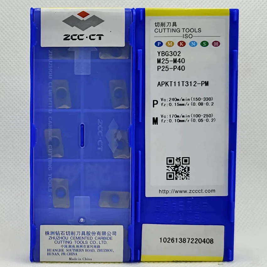 

ZCC.CT APKT11T304-PM YBG302/APKT11T308-PM YBG302/APKT11T312-PM YBG302/APKT11T316-PM YBG302 CNC carbide inserts P25-P40 M25-M40