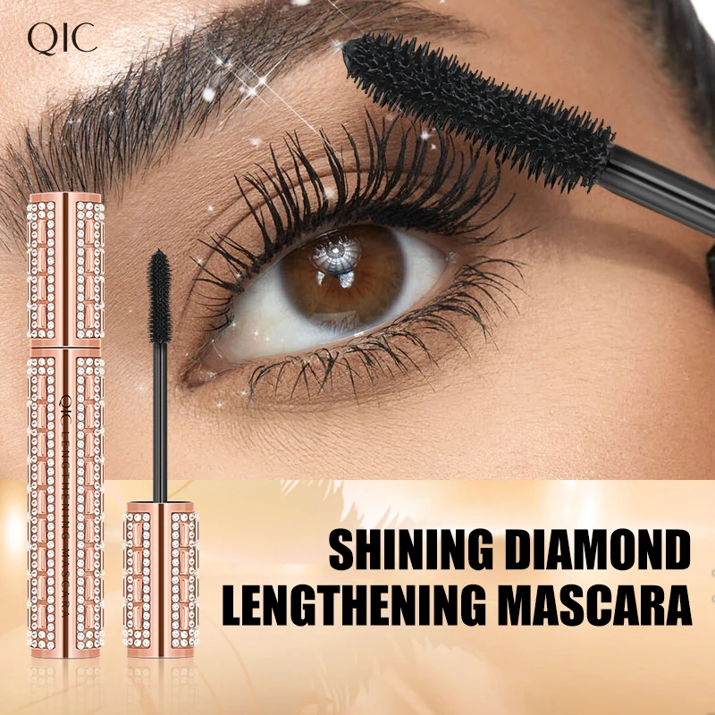 QIC New 4D Silk Fiber Lash Mascara Waterproof Rimel Mascara For Eyelash Extension Black Thick Lengthening Eye Lashes Cosmetics