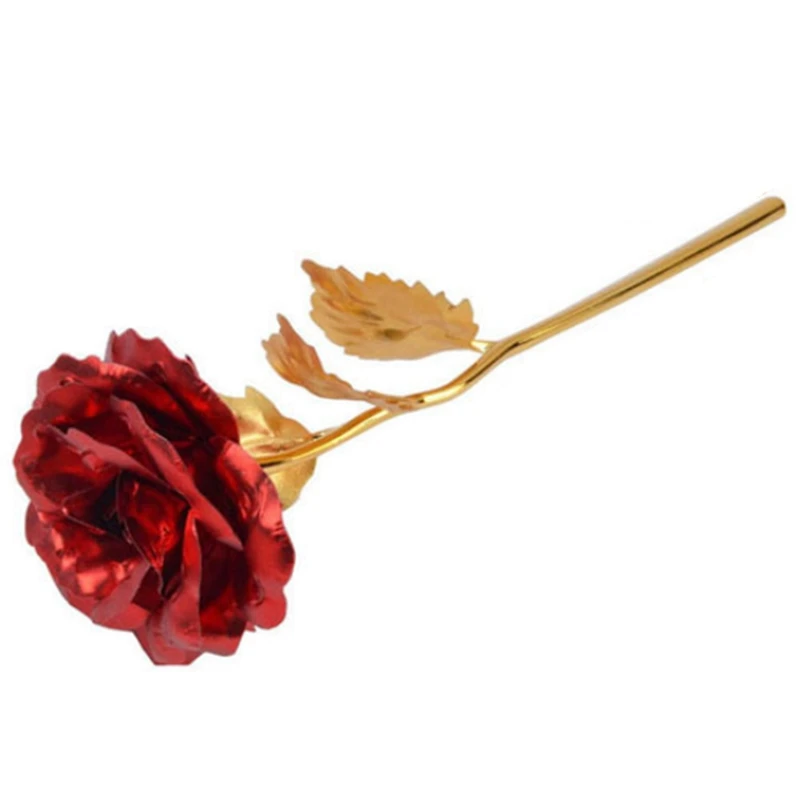 24K Red Rose Flower,Gold Dipped Rose 24K Forever Rose With Gift Box And Bag For Lover Mother Friends,Valentine's Day