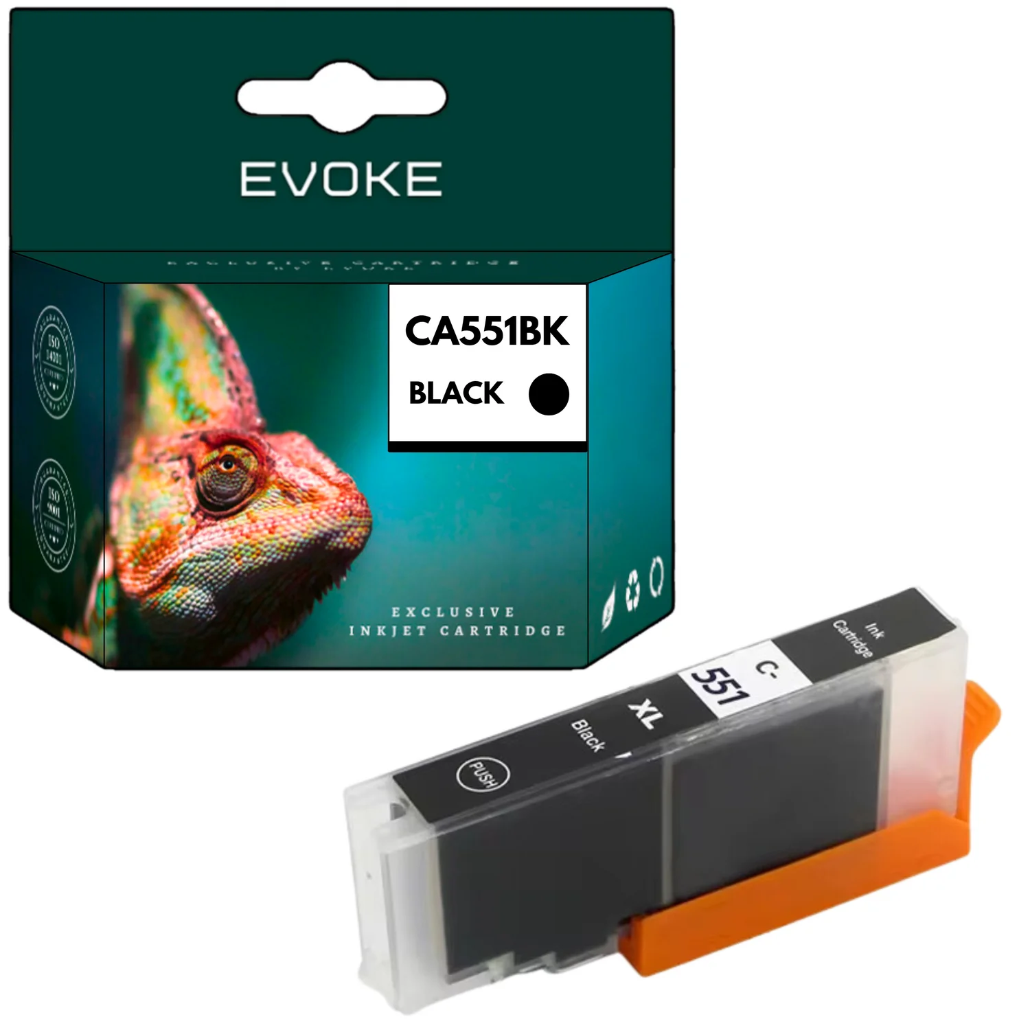 Evoke Compatibele Inkt voor Canon Cli-551Xl Cli551Xl 6508B001 Cli551Bk Zwart 12 ml 1200 Pagina's Pixma Ip7200 7240 7250 8700 8720 8750; Ix6800 6820 6850; Mg5400 5450 5500 5550 5600 5650 5655 6300 6350