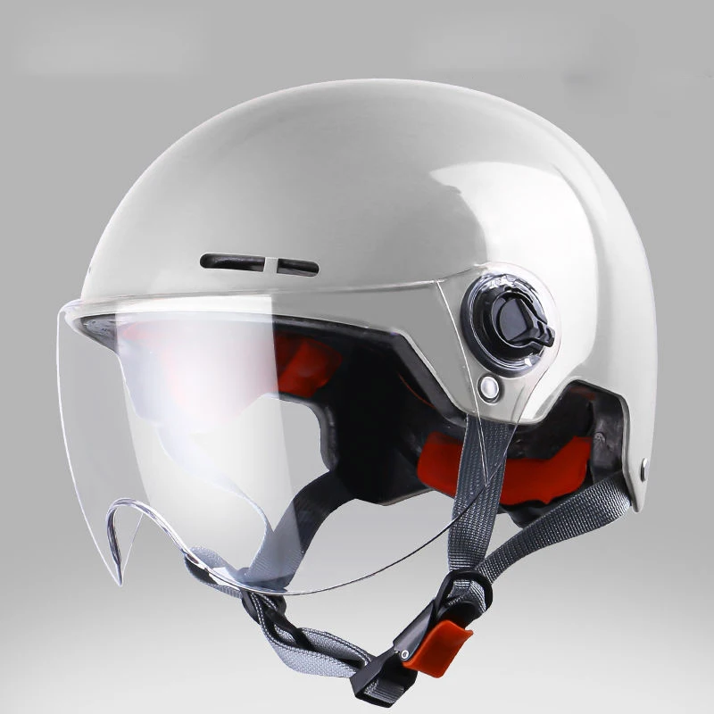 Summer Adult Electric Motorcycle Helmets Half Helmet Scooter Motor Crash Helmetor Moto Bike Sunshade Sun Protection