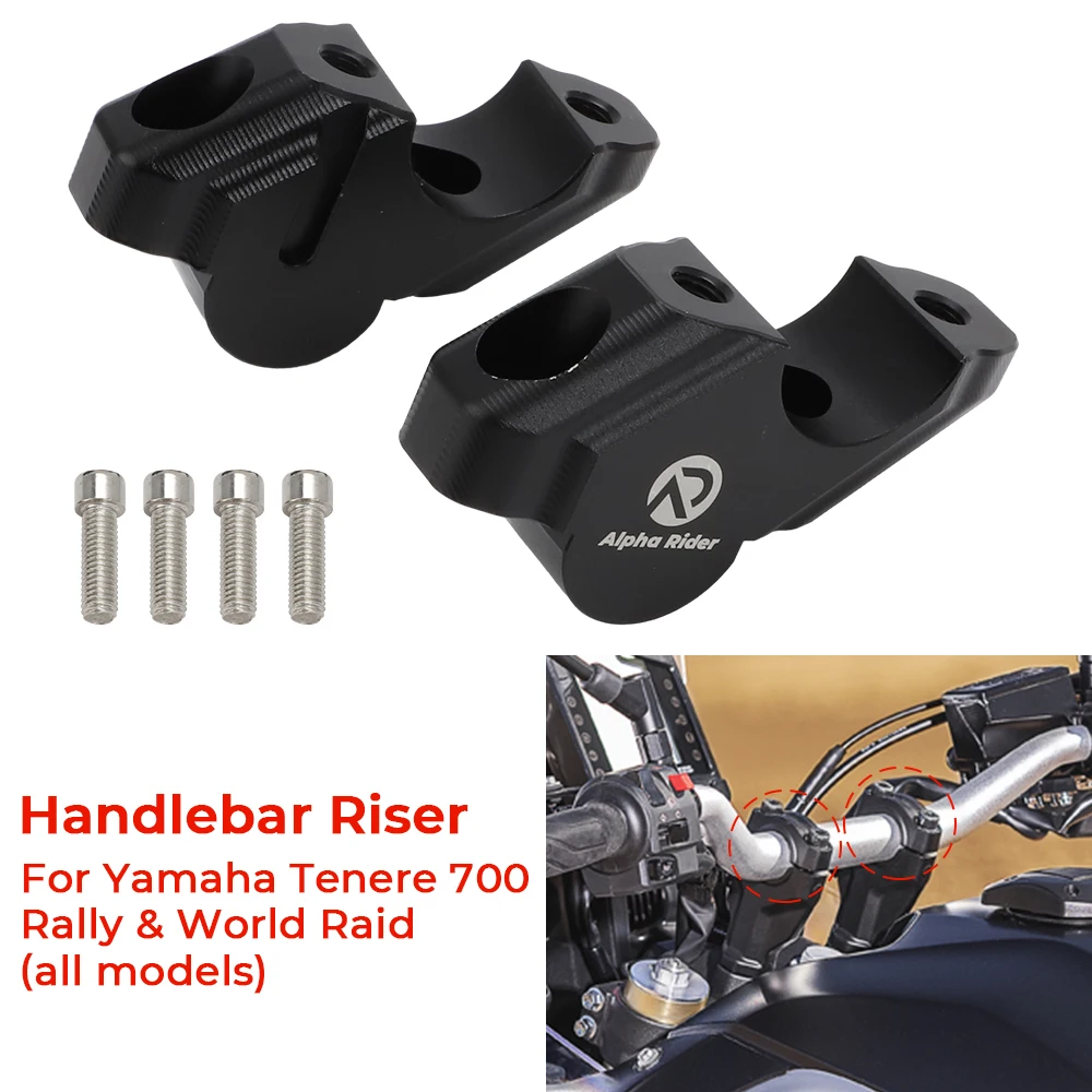 

Motorcycle Handlebar Riser Drag Handle Bar Clamp Extend Adapter For Yamaha Tenere 700 TENERE700 XTZ XT700Z World Raid Rally
