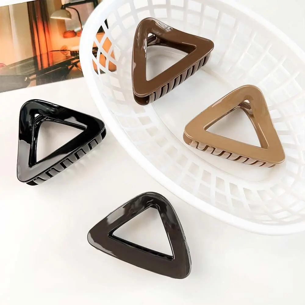 Korean Hairpin Triangle Hair Claw Plastic Shark Clip Ponytail Hair Barrettes Triangle Hair Clip Barrettes Headwear