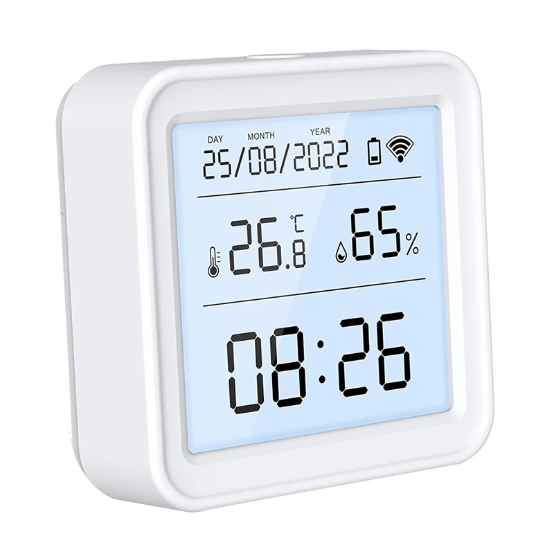 

WIFI Temperature And Humidity Meter Thermometer Hygrometer Monitor Support Google Assistant Warnings Data Storage