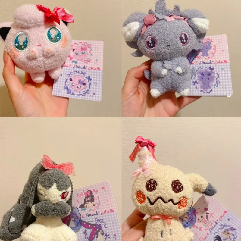 Tcv Genuine Pokemon Don'T Attack Me Series Plush Doll Keychain Pillow Mimikyu Espurr Jigglypuff In Stock Ornament Toys Gifts