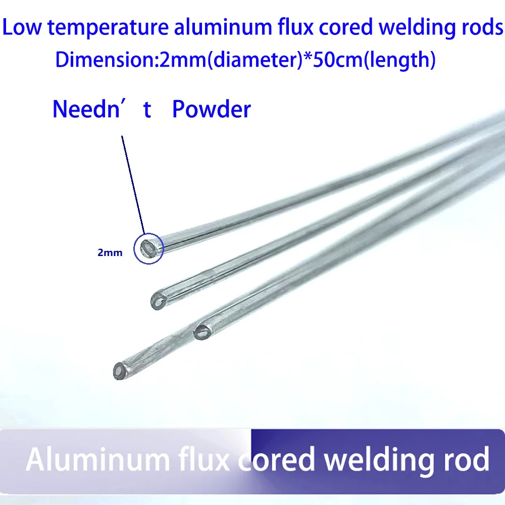 20 PCS 2mm*50cm Low temperature aluminum flux cored welding wire No need aluminum powder Instead of WE53 copper and aluminum rod