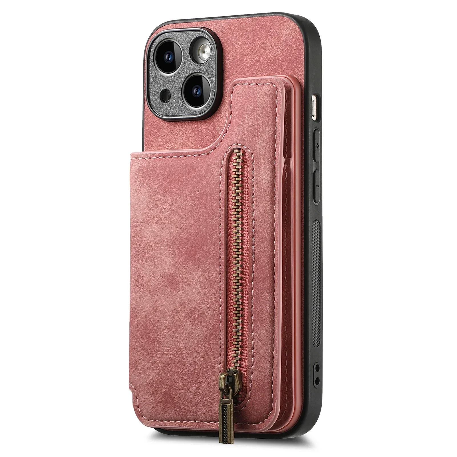 Rits Kaarten Solt Portemonnee Lederen Case voor IPhone 17 Air 16 15 13 Pro Max 14 Plus 16Pro I Telefoon i16 Magnetische Dubbele Gesp Cover