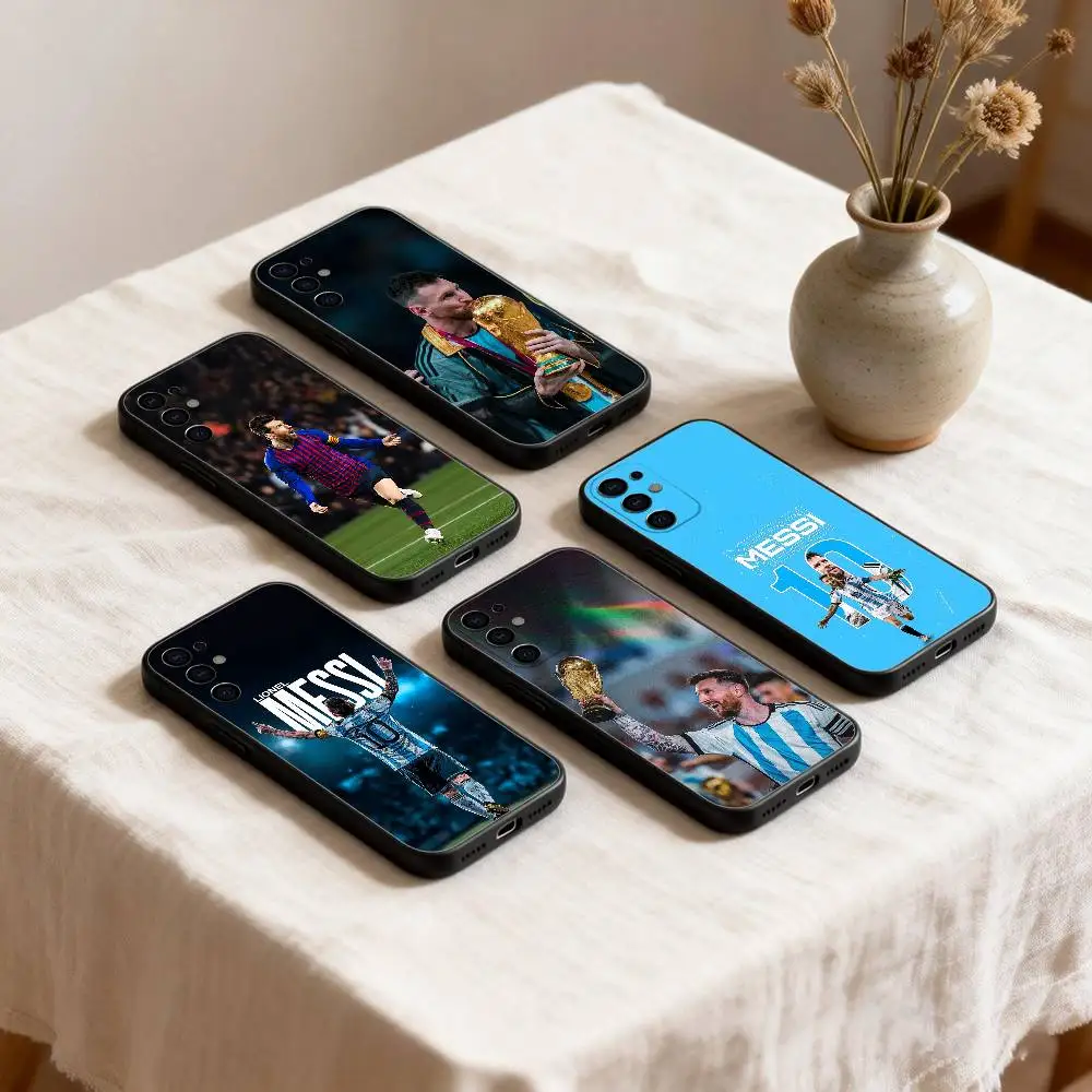 

Football L-Lionel m-Messi 10 Phone Case For Samsung S26,25,24,23,22,30,21,10,9,Ultra,Plus,Lite Black Soft Case