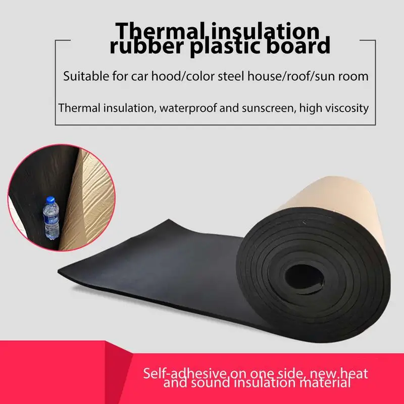 Deadener Sound Noise Proof Insulation Deadening Thermal Insulation Sticker 5mm/10mm Car Hood Engine Firewall Heat Mat