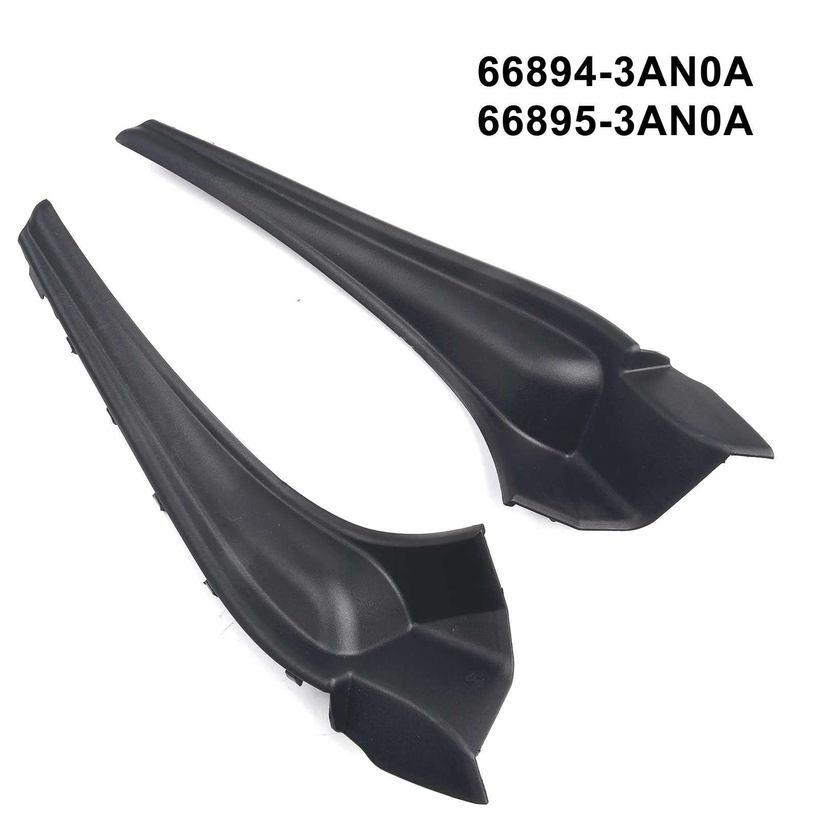 

High Quality Front Windshield Wiper Cowl Cover Easy Installation Plastic Replacement 1 Pair Black Car Accessories