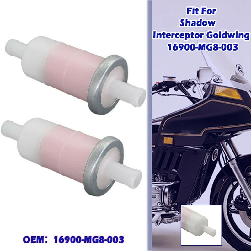 3Pcs 3/8Inch 10MM Motorcycle Fuel Filter for Kawasaki Yamaha Honda CBR600 VT750 600 VT1100 16900-MG8-003 49019-105