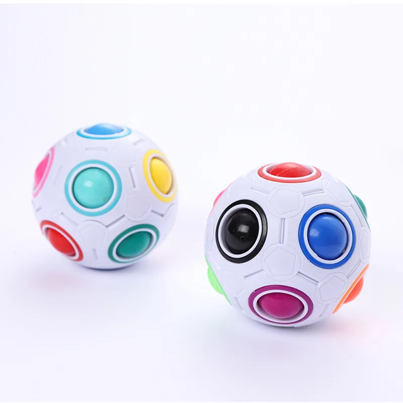 Creative Magic Spheric Cube Speed Rainbow Ball Puzzles Learning Educational Toys For Children Adult Office Anti Stress Gifts