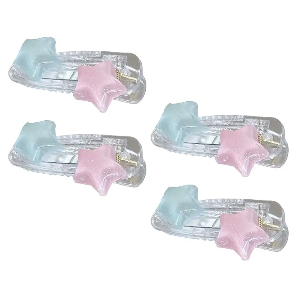 

Набор из 4 заколок-звездочек из смолы: милые и легкие заколки для девочек и женщин, идеально подходят к любому наряду, аксессуары для волос на каждый день