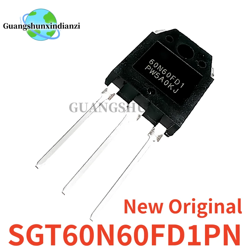 5-10-20PCS 100% New Imported Original SGT60N60FD1PN 60N60FD1 TO-3P 60A 600V 60N60 IGBT High-power transistor In Stock