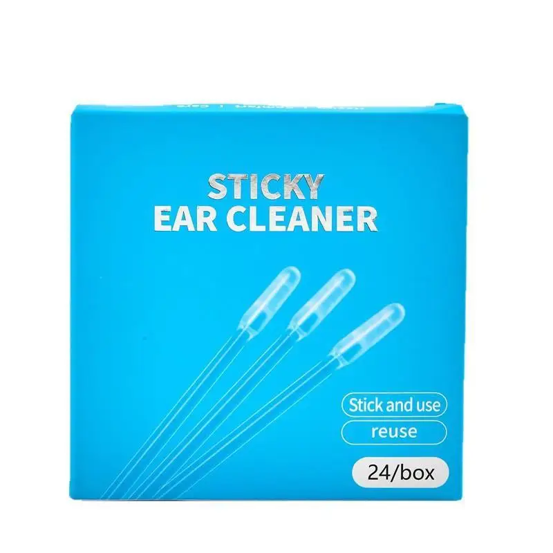 Safe Ear Wax Removal Tool 24Pcs Soft Sticky Silicone Ear Picks No Hurt Ear Canal for All Age Groups