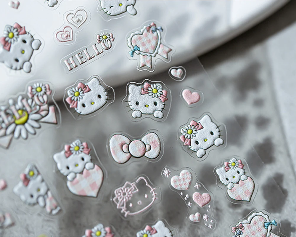 1PCS Durable Versatile Feature Sanrio Nail Stickers Mixed Pattern Nail Art OrnamentsCosplay Event Sweet Kawaii Style Stickers
