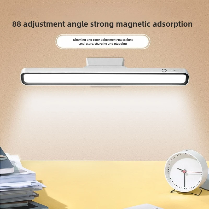 

Indoor Study Led Learning Desk Lamp Three-color Dimming Charging Bedroom Desk Lamp Mirror Night Light