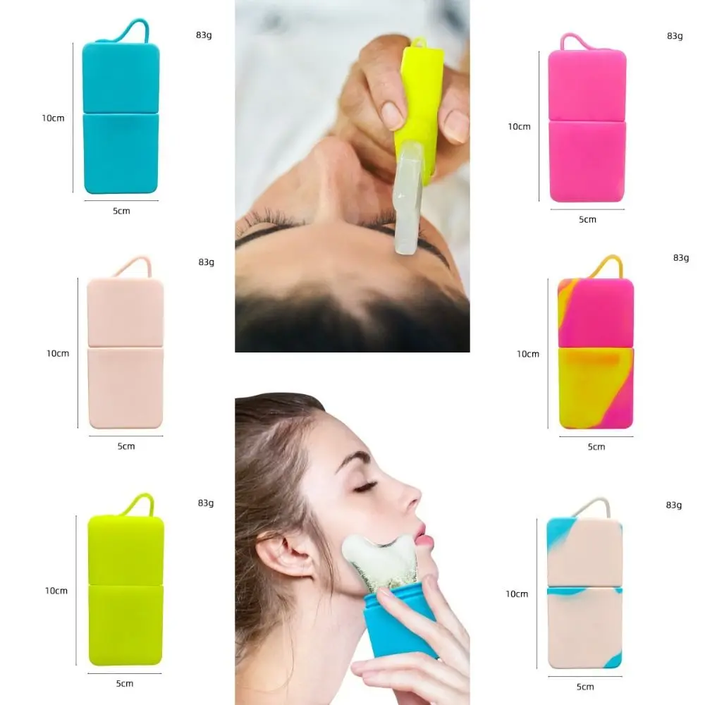 Cold Therapy Silicone Ice Face Roller Gua Sha Alleviate Puffiness Ice Cube Mold Brighten Beauty Face Lifting Contour Tool Women