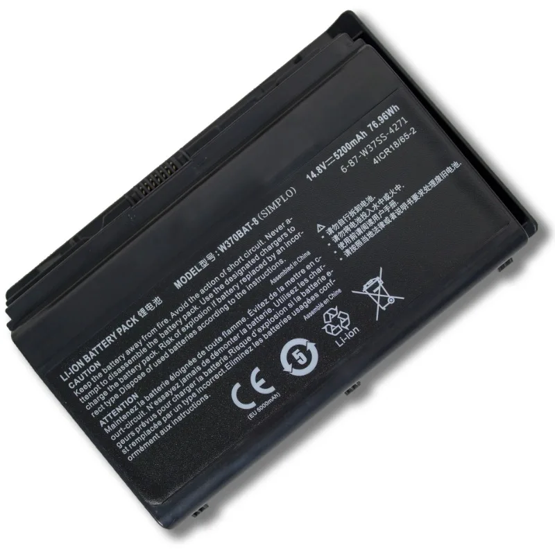 New W370BAT-8 Laptop Battery for Clevo W350ET W350ETQ W37ET NP6350 NP6370 A522 A722 6-87-W370S-4271 K590S K750S K660E