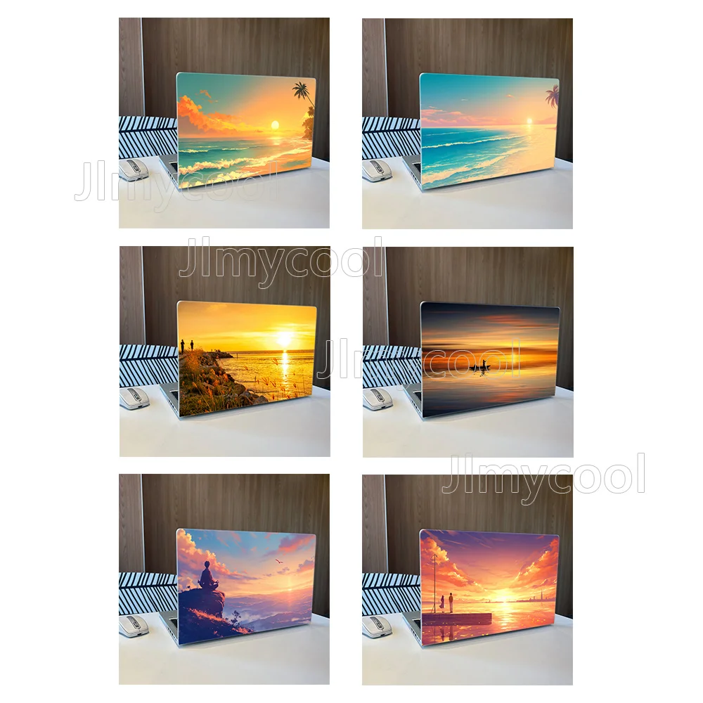 2 Packages Beautiful Sunset Afterglow By The Seaside laptop stickers macbook neo accessory skin hp laptop used