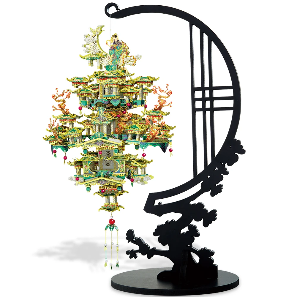 Piececool 3D Metal Puzzles 3D Metal Model Kit for Adult Lovers Pavilion Assembly Model for Brain Teaser Building Kits Best Gifts
