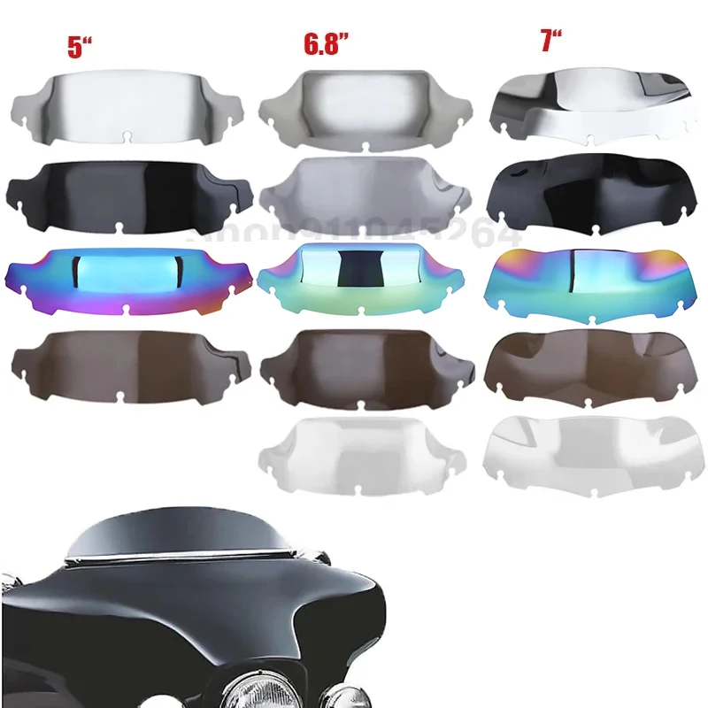 

Motorcycle 5"/6.8''/7" Windshield Upper Fairing Windscreen For Harley Electra Street Glide FLHX Touring 2014-2020
