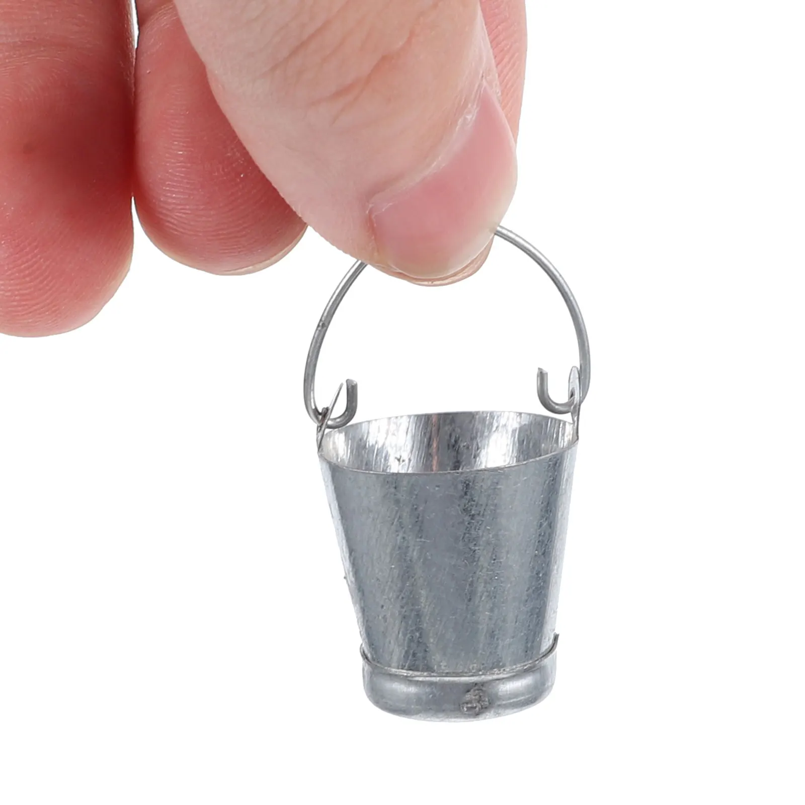 

10 Pcs Dollhouse Mini Bucket Ornament Miniature of Buckets Dustpan Ornaments Pail Galvanized Iron Child