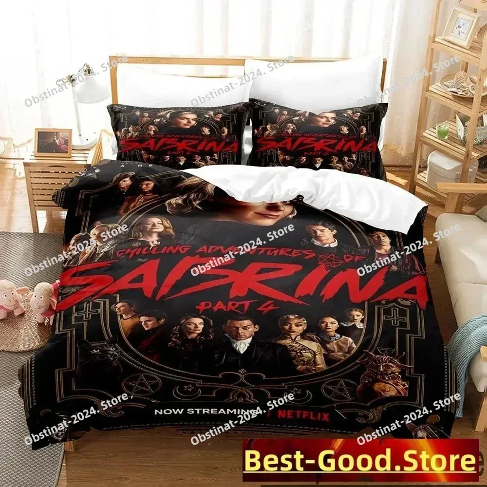 3D Movie Chilling Adventures of Sabrina Bedding Set Printed Comforter Quilt Bed Cover Pillow Case 3 Pieces Sets Kids Adult Size