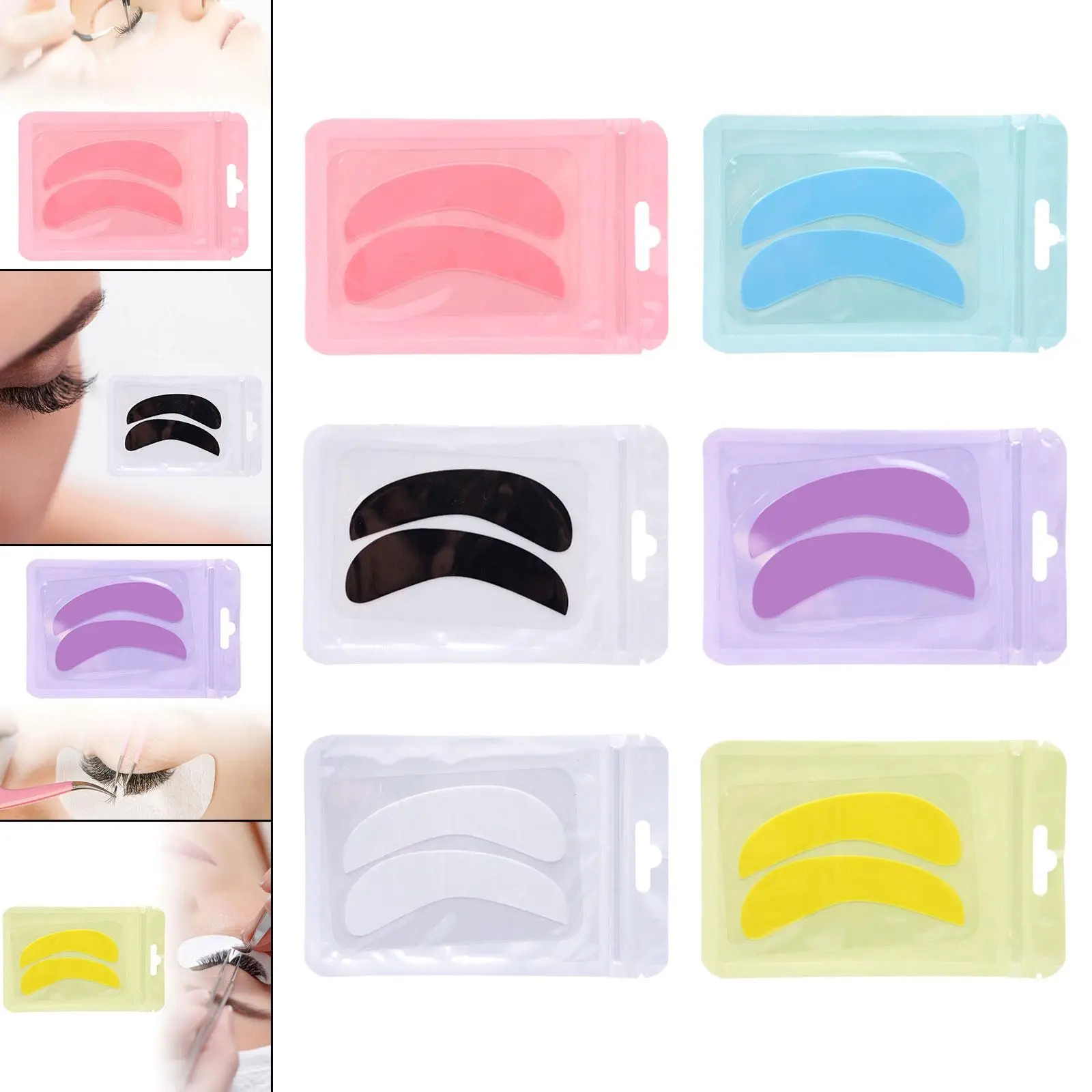 Eyelash Lift Pads under Eyepads DIY Soft Reusable Silicone Eyelash Perming Curler Pads for Salon Eyelash Lifting Men Women
