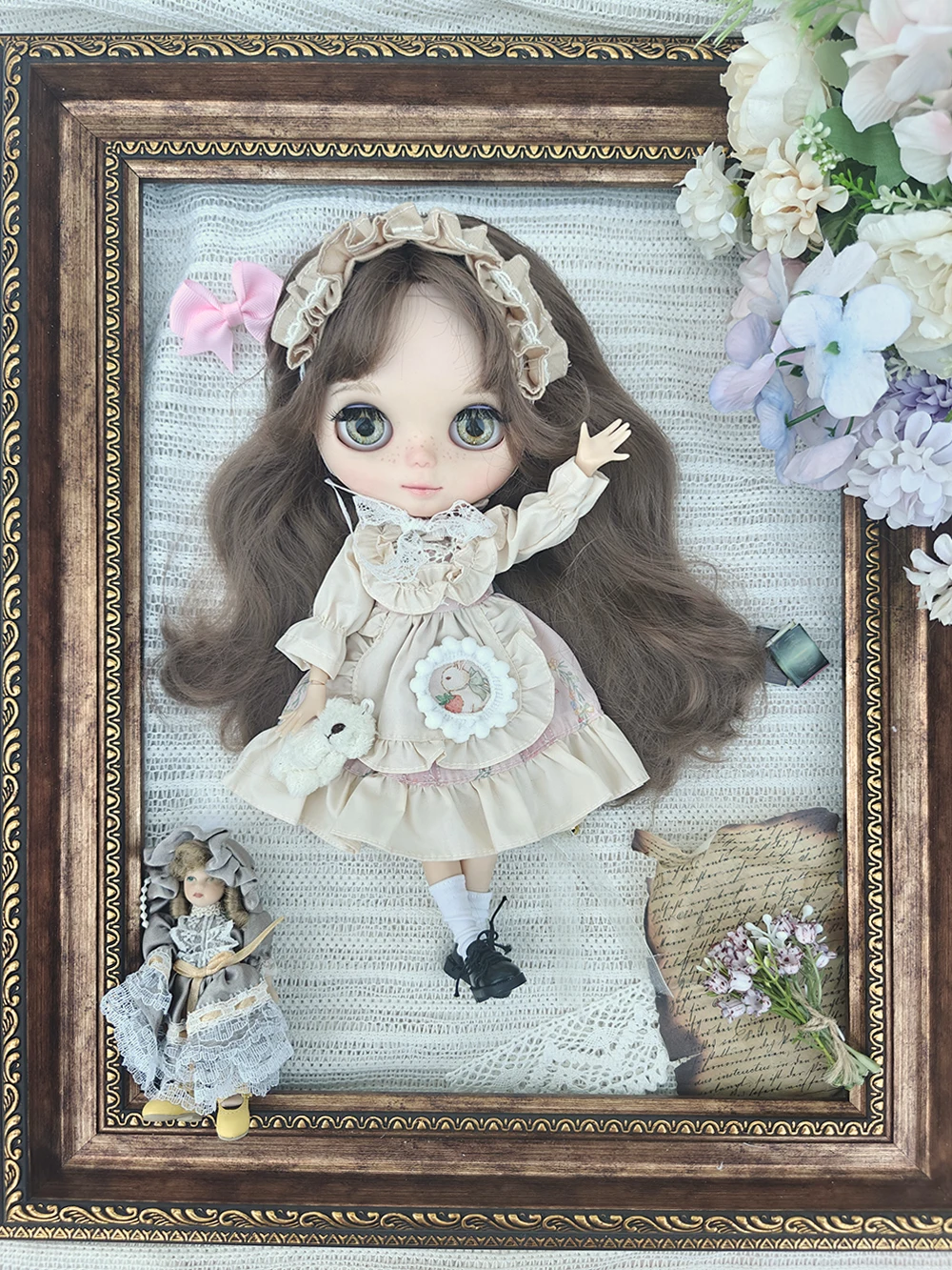 

Blythe Doll Clothes Maid Fashion Retro Long Dress Princess dress Accessories for Ymy Licca Azones Ob22 24 27Dolls blythe clothes
