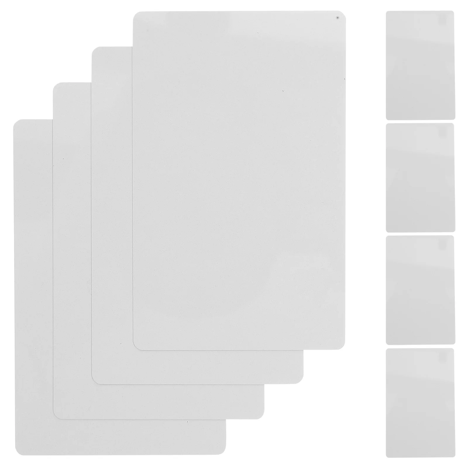 Imagem -03 - Cartões Imprimíveis em Branco Sublimação Alumínio Blanks Etiqueta de Liga Branca 100 Pcs