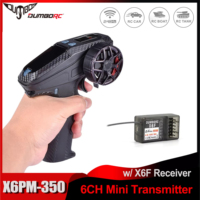 DUMBORC 6CH X6PM-350 2.4G 4.8-12V 6 Channels Mini Transmitter with X6F Receiver Remote Control for RC Car Boat Tank Model Toy