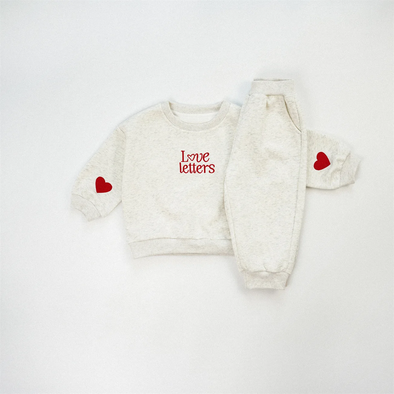 Autumn New Children Casual Clothes Set Girls Letter Embroidery Sportwear Sweatshirt + Pants 2pcs Suit Toddler Outfits  123