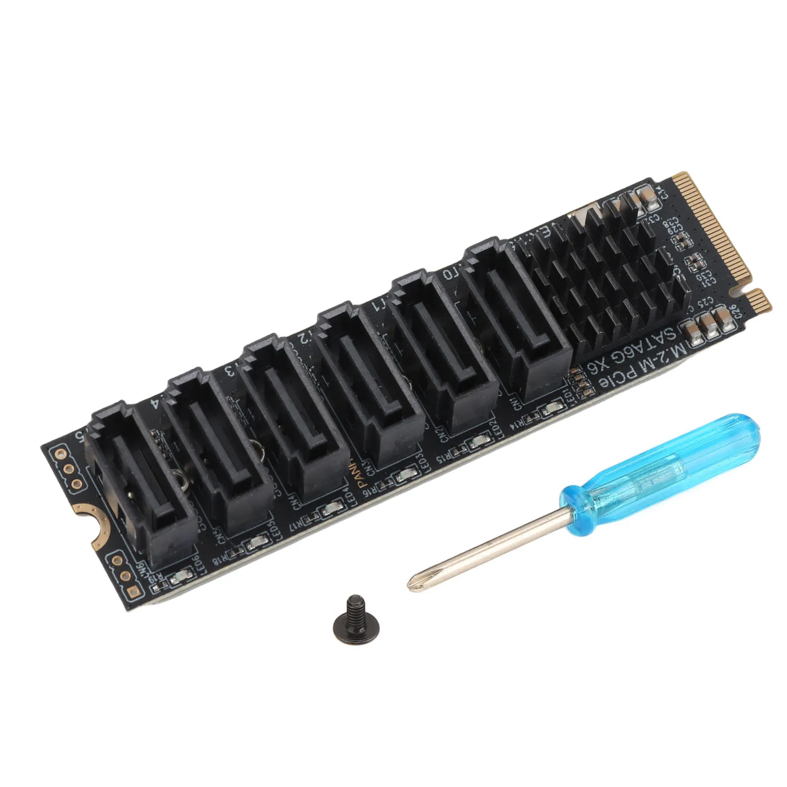 

M.2 To SATA3.0 Adapter Card 6Gbps High Speed Expansion Card Matching Smart Indicator Good Heat Dissipation Computer Accessories
