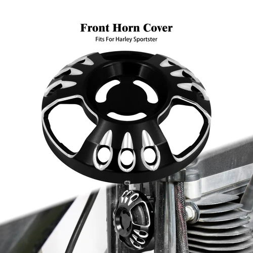 Imagen 2 del producto Cubierta negra para bocina de altavoz delantero de motocicleta, para Harley Sportster XL 1200 883 72 48 Iron Seventy Two Forty Eight 1996-2021 2022