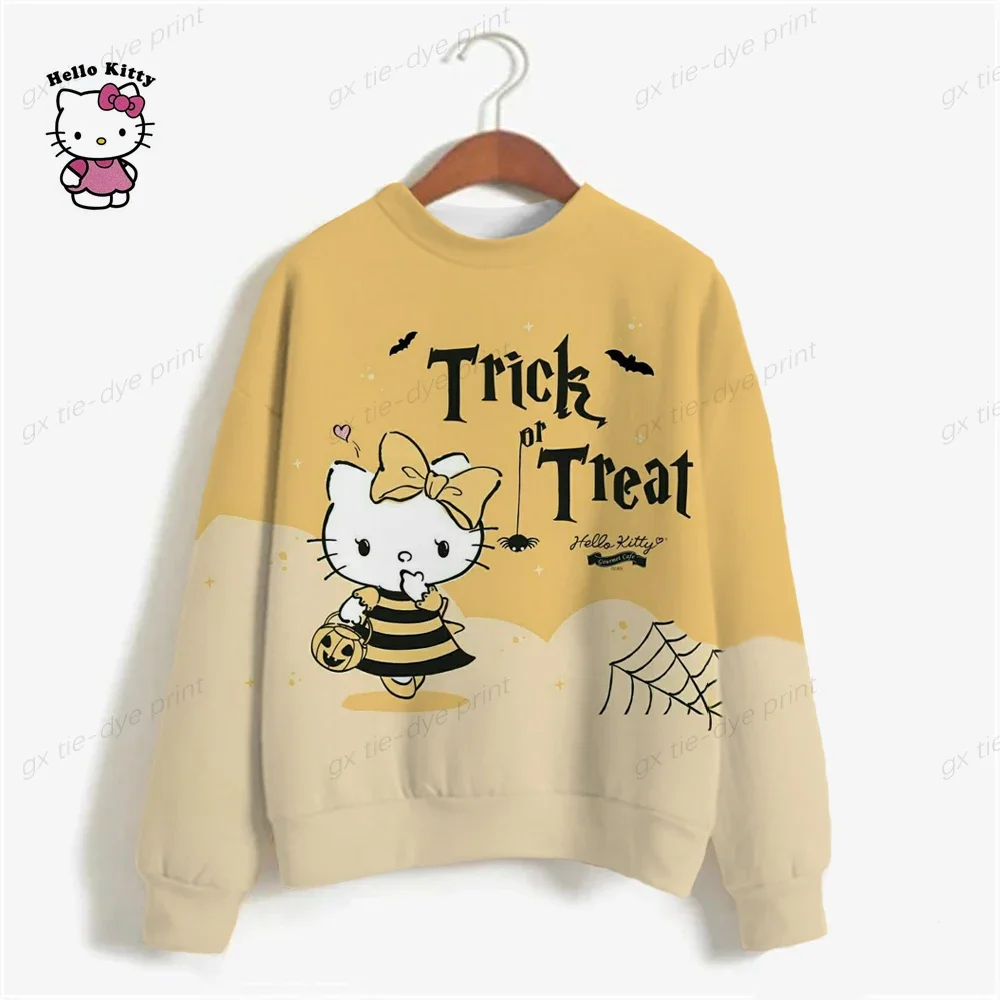 Hoodies Graphic Y2k Clothes HELLO KITTY Print Women Hoodies Sweatshirts Plus Size Female High Street Sweatshirt For Women