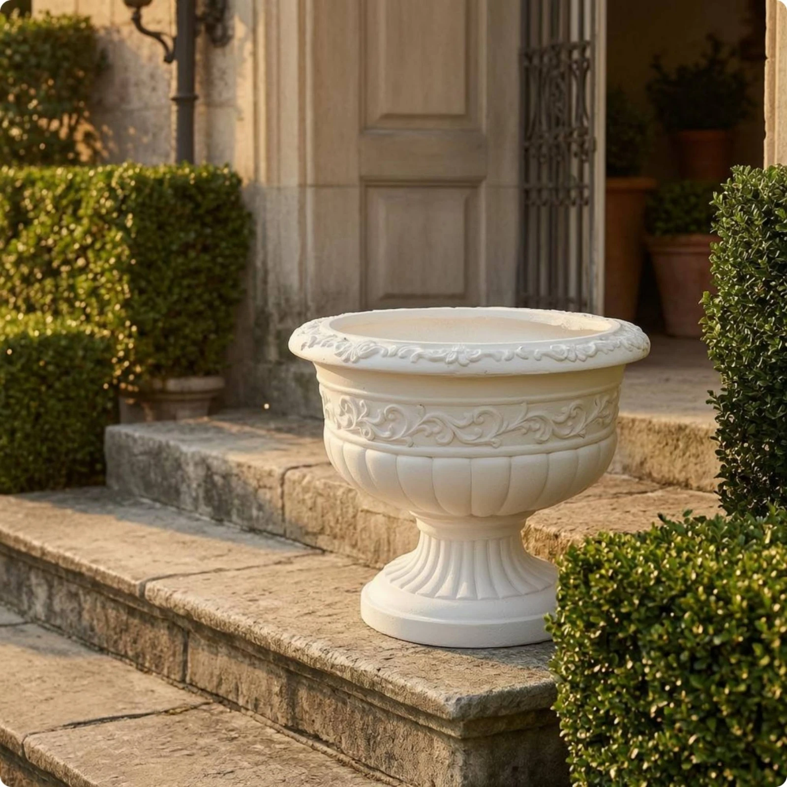Column Planter Roman Style Pedestal Planter Garden Decor Antique-Inspired Easy to Move for Patio