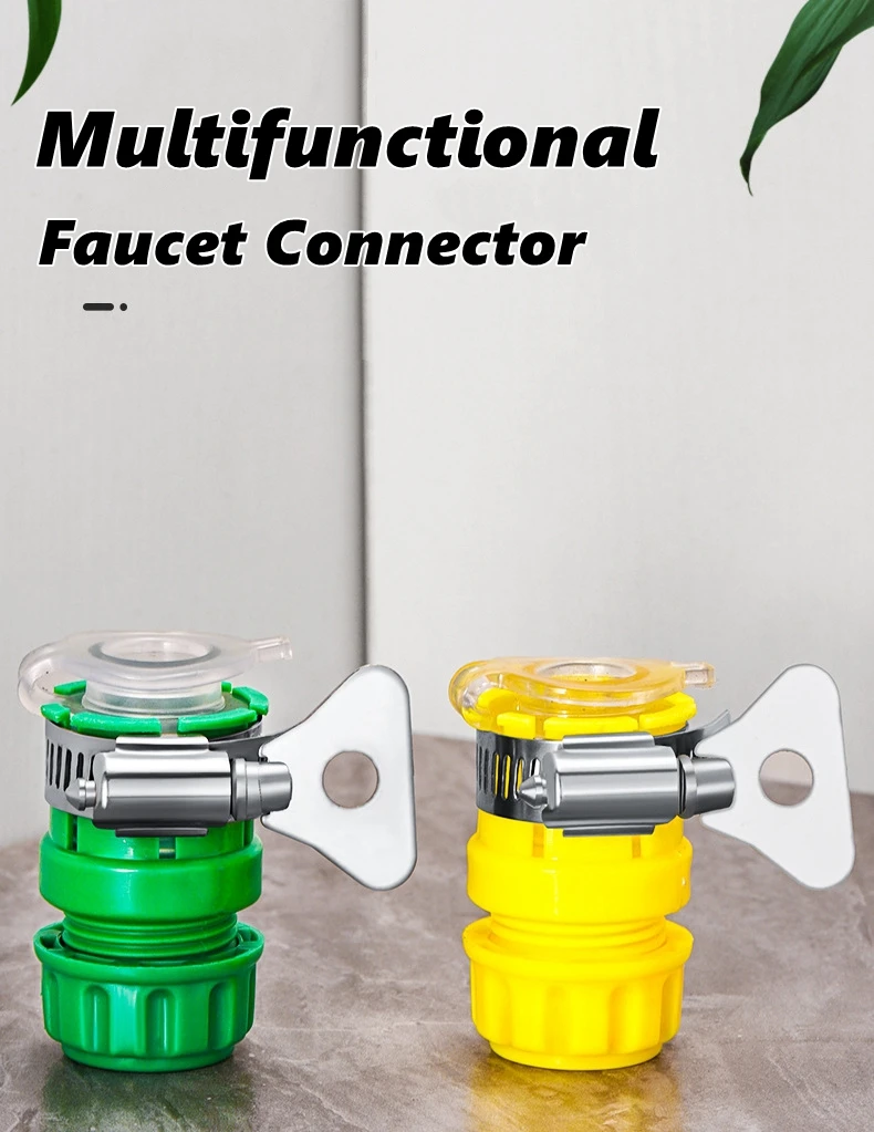 Durable Universal Water Faucet Adapter Plastic Hose Fitting Quick Connect Fitting Tap For Car Washing Garden Irrigation
