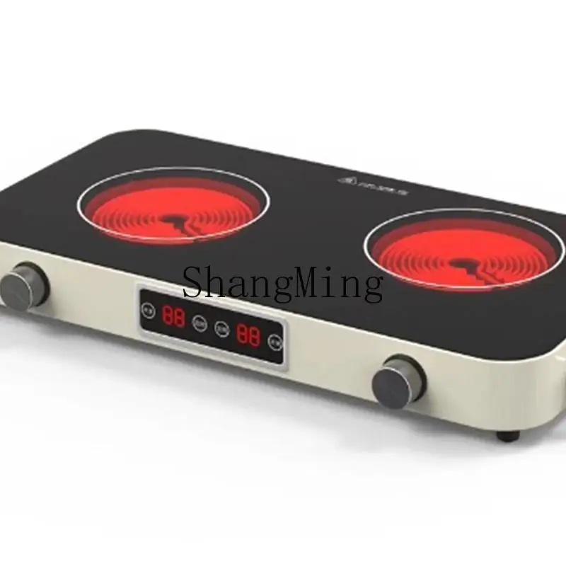 ZYY 双頭電磁調理器埋め込み電気セラミック調理器ハイパワーデスクトップダブルストーブ家庭用