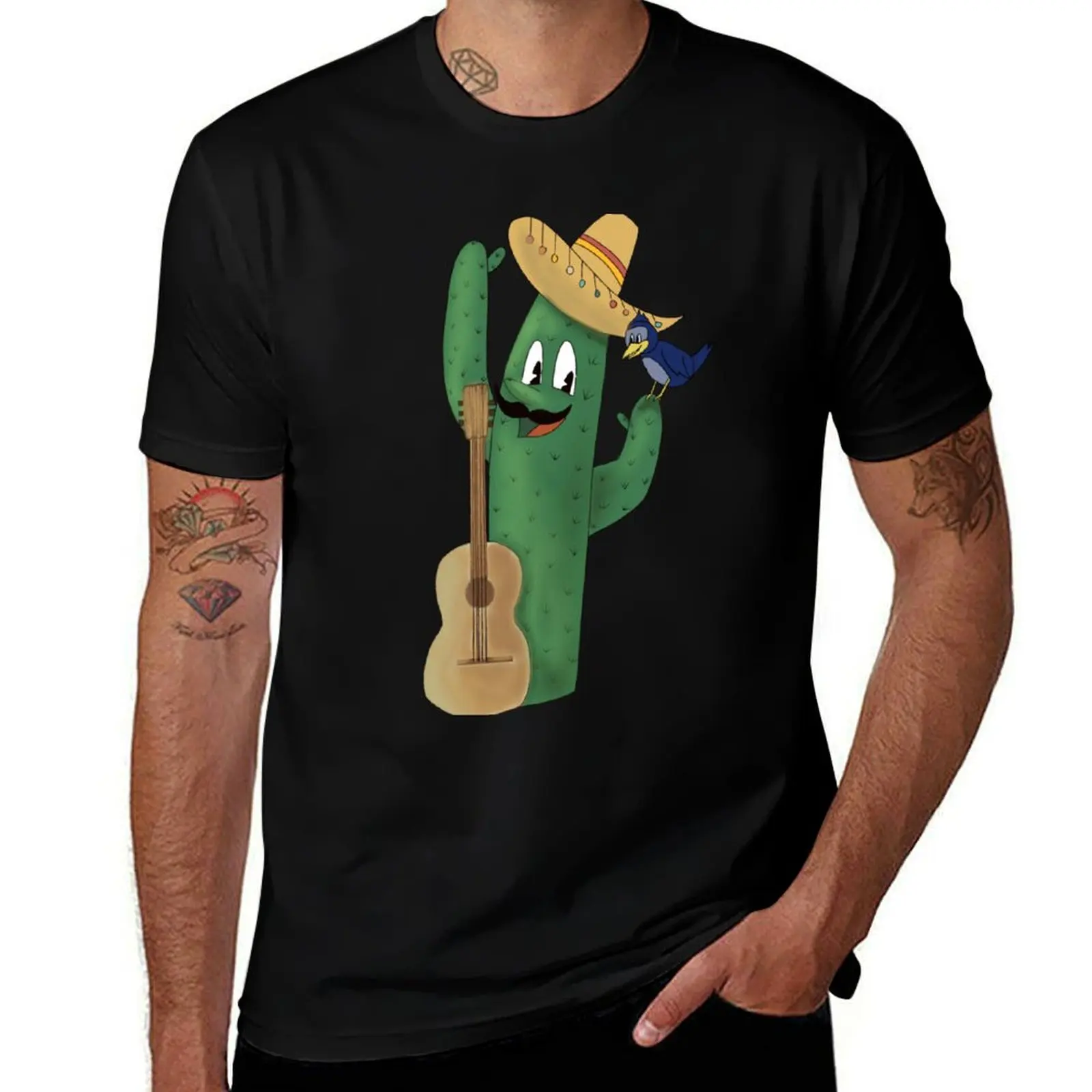 Happy Saguaro T-Shirt High Elasticity Sports T-Shirt