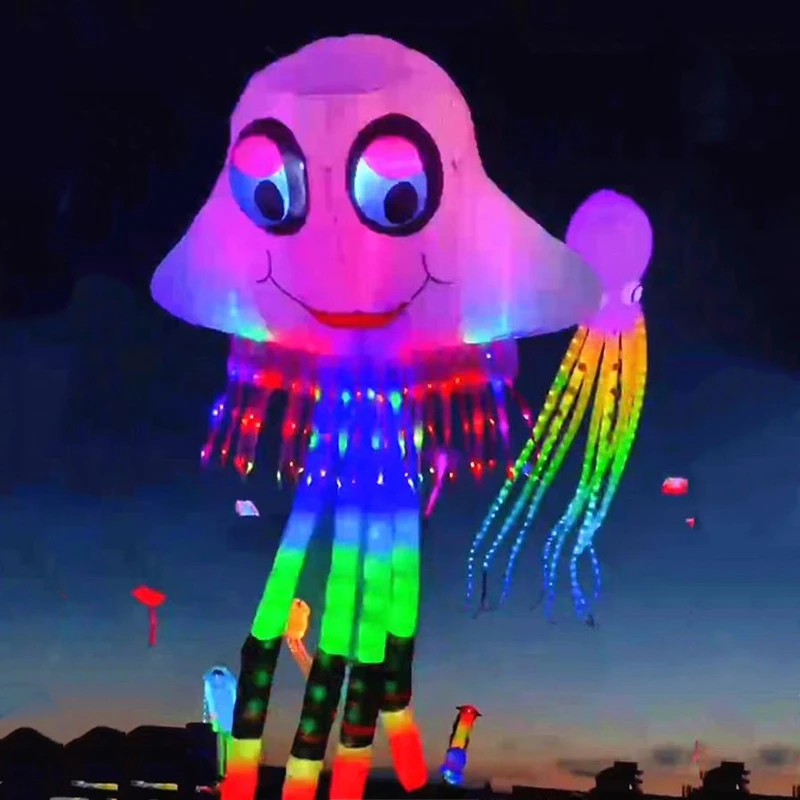 Large led kites flying for adults kites led octopus kites inflatable games jellyfish kites Outdoor toys goldfish kites 3d kite