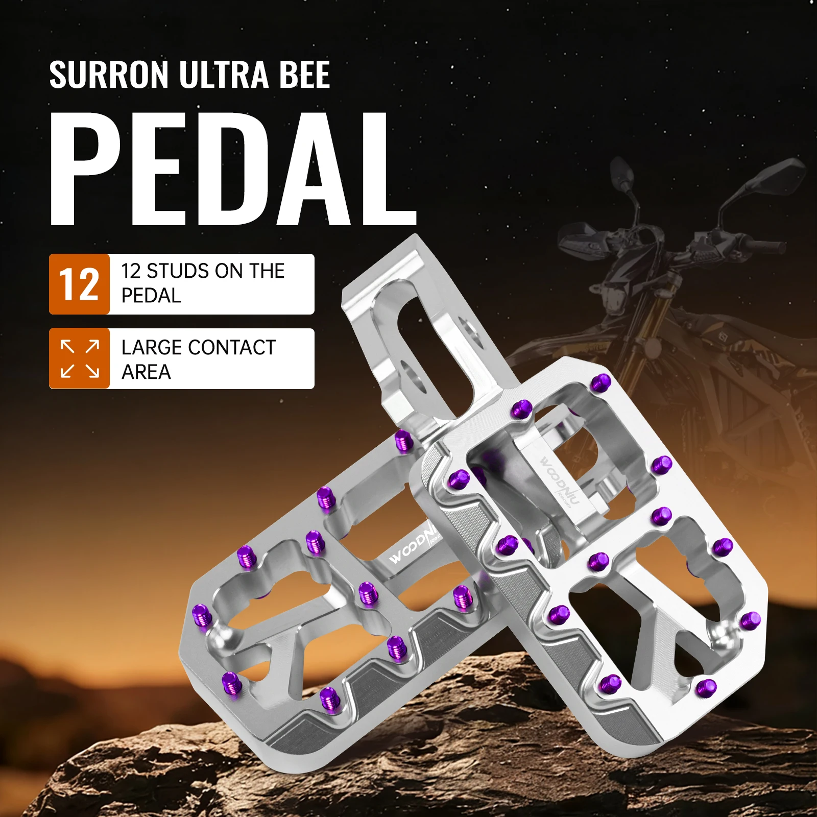 For SURRON Ultra Bee Motorcycles Foot Pedal New Customized Modified Pedals Foot Pegs E-Bikes for SurRon Motorcycles Accessories